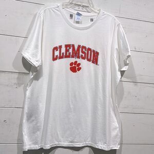 Clemson Tigers Womens Arch Over White T-Shirt - XXL - NWT